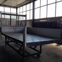 cassone in ferro ribaltabile con sponde in alluminio tipo trilaterale